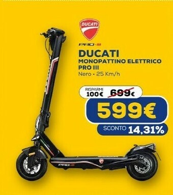 Ducati pro-iii 25 km/h nero