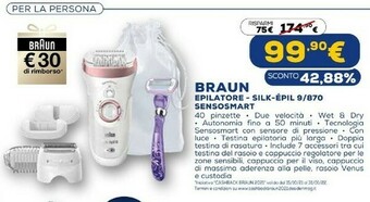 Euronics Silk-épil 9 9/870 sensosmart epilatore oro rosa offerta