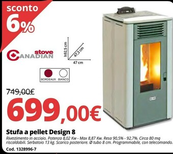 Brico Io Stufa a pellet design 8 offerta