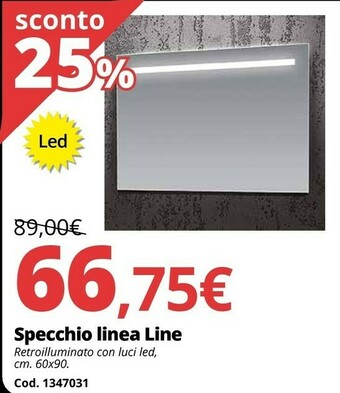 Brico Io Specchio linea line offerta