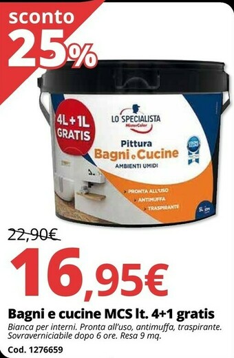 Bagni e cucine mcs lt. 4+1 gratis