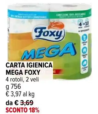 Iperal Carta igienica MEGA FOXY offerta