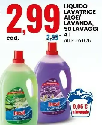 Eurospin Liquido lavatrice aloe/ lavanda offerta