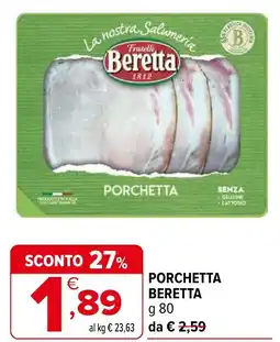 Iperal Porchetta BERETTA offerta