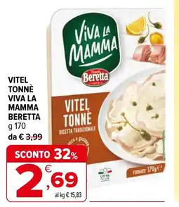 Iperal Vitel tonnè viva la mamma BERETTA offerta