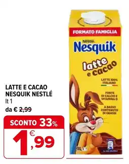 Iperal Latte e cacao nesquik NESTLÉ offerta