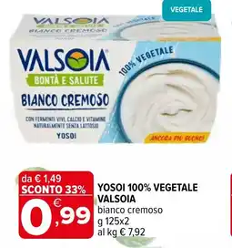 Iperal Yosoi 100% vegetale VALSOIA offerta