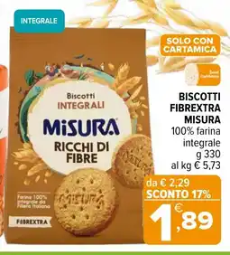 Iperal Biscotti fibrextra MISURA offerta
