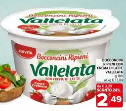 Iperal Bocconcini ripieni con crema di latte VALLELATA offerta