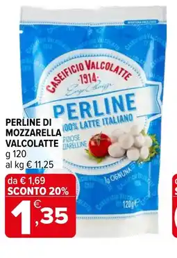 Iperal Perline mozzarella VALCOLATTE offerta
