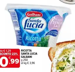 Iperal Ricotta santa lucia GALBANI offerta