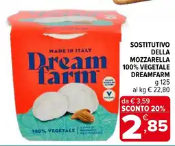 Iperal Sostitutivo della mozzarella 100% vegetale DREAMFARM offerta
