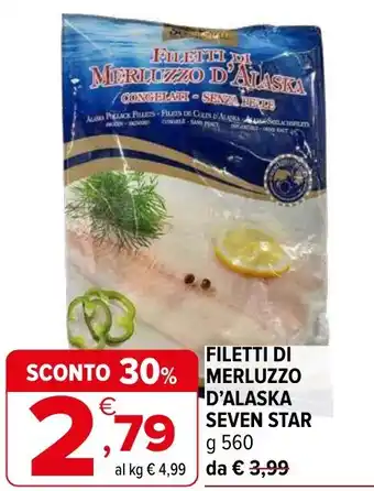 Iperal Filetti di merluzzo d'alaska SEVEN STAR offerta