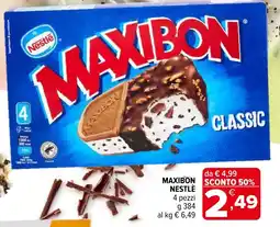 Iperal Maxibon NESTLÈda € 4,99 SCONTO 50% 4 pezzi offerta