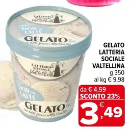 Iperal Gelato latteria sociale VALTELLINA offerta
