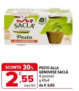 Iperal Pesto alla genovese SACLÀ offerta