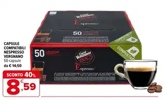Iperal Capsule compatibili nespresso VERGNANO offerta