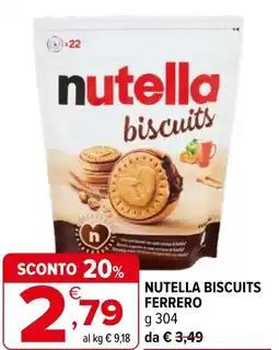 Iperal Nutella biscuits ferrero offerta