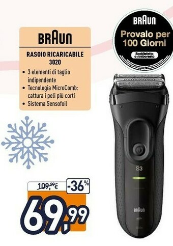 Unieuro Rasoio ricaricabile 3020 offerta