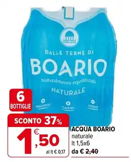 Iperal Acqua BOARIO naturale offerta