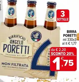 Iperal Birra PORETTI offerta