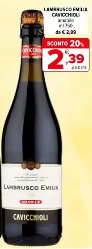 Iperal Lambrusco emilia CAVICCHIOLI offerta