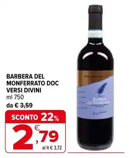 Iperal Barbera del monferrato doc versi DIVINI offerta