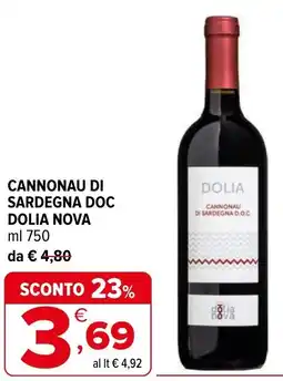 Iperal Cannonau di sardegna doc DOLIA NOVA offerta