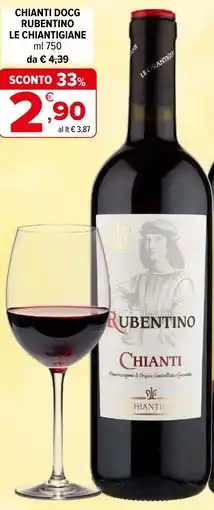 Iperal Chianti docg rubentino LE CHIANTIGIANE offerta