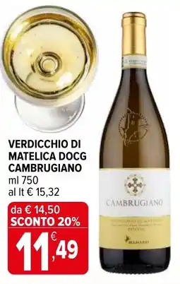 Iperal Verdicchio di matelica docg CAMBRUGIANO offerta