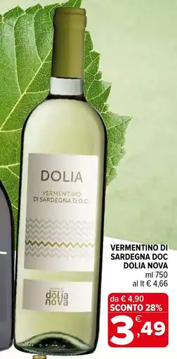Iperal Vermentino di sardegna doc DOLIA NOVA offerta