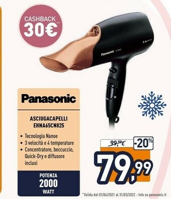 Unieuro Asciugacapelli ehna65cn825 offerta