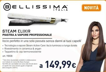 Unieuro Bellissima steam elixir piastra a vapore professionale offerta
