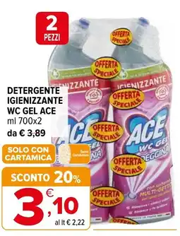 Iperal Detergente igienizzante wc gel ACE offerta