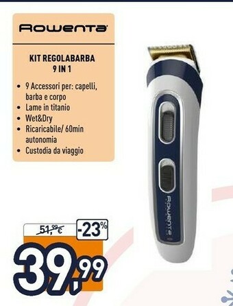 Unieuro Kit regolabarba 9 in 1 offerta