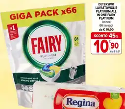 Iperal Detersivo lavastoviglie platinum all in one FAIRY PLATINUM offerta
