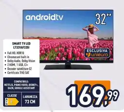 Unieuro JVC SMART TV LED LT32VAF3351 offerta