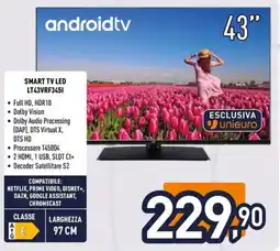 Unieuro JVC SMART TV LED LT43VRF3451 offerta