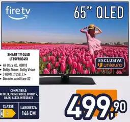 Unieuro JVC SMART TV QLED LT65VRQ3451 offerta