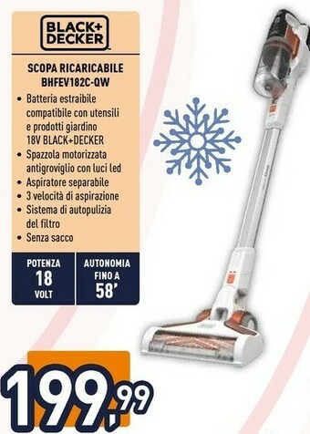 Unieuro Scopa ricaricabile bhfev182c-qw offerta