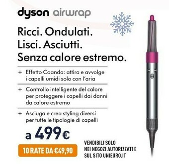 Unieuro Airwrap with travel pouch kit per lo styling dei capelli caldo nero, rosa 1300 w 2,7 m offerta