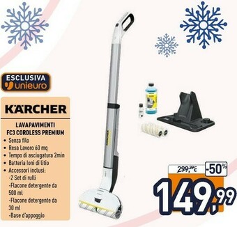 Unieuro Lavapavimenti fc 3 cordless premium offerta