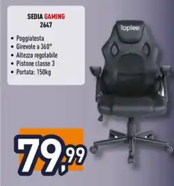 Unieuro Ioplee SEDIA GAMING 2647 offerta