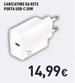 Unieuro Ioplee caricatore da rete porta USB-C 20W offerta