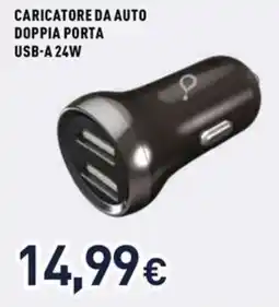 Unieuro ioplee Caricatore da auto doppia porta USB-A 24W offerta