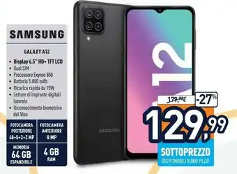 Unieuro Galaxy a12 offerta