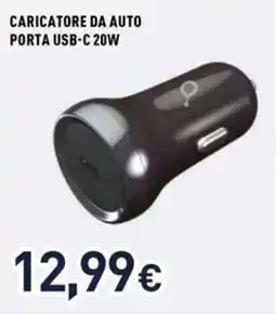 Unieuro ioplee Caricatore da auto porta USB-C 20W offerta
