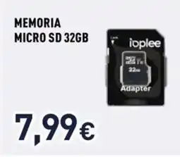 Unieuro Ioplee memoria micro SD 32GB offerta