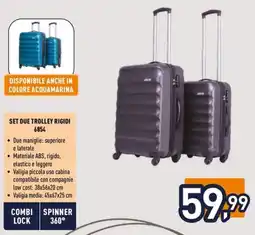 Unieuro Joiahome set due trolley rigidi 6854 offerta