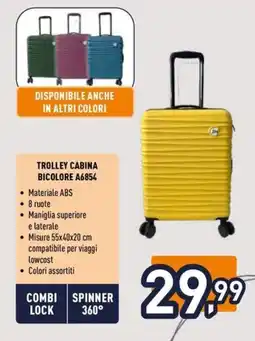 Unieuro Joiahome trolley cabina bicolore A6854 offerta